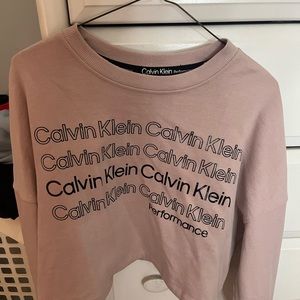Pink Calvin Klein Cropped Sweater